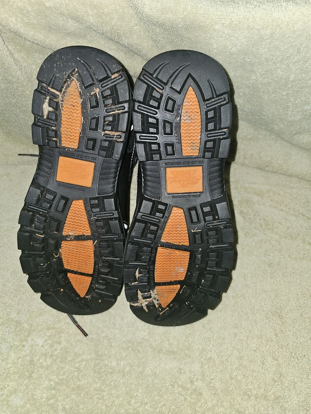 Throggood Black and Orange Safety Work Boots for Men